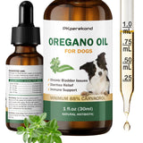 Oregano Oil for Dogs, Over 88% Carvacrol, Strengthen Bladder Function, Dog Diarrhea Relief, Natural Immune Support for Dogs, Promote Overall Health, Wild Mediterranean Oregano Oil Drop for Dog 1 fl.oz
