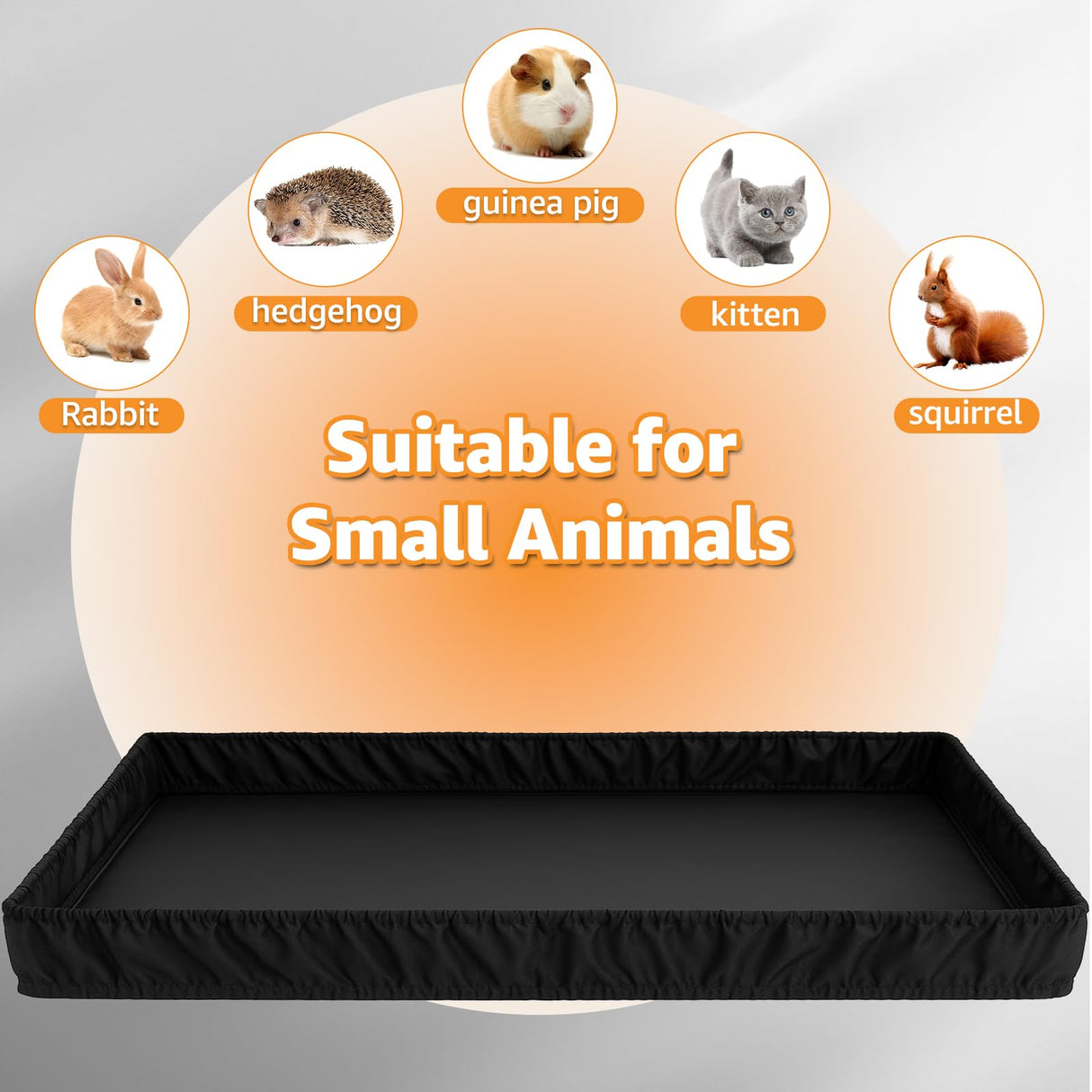 PJYuCien Guinea Pig Cage Liner, Waterproof Tarp Bottom pad for Rabbits, Easy to Install, Suitable for Totoro, Hedgehogs, Ferrets and Other Small Animals.Not Include Cage (24" X 48")