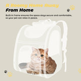 Zavothy Cat Backpack Carrier, Expandable Airline Approved Pet Backpack for Small Cats & Dogs, Breathable Mesh Cat Carrier Backpack with Padded Bottom, Foldable Travel Bag – Black