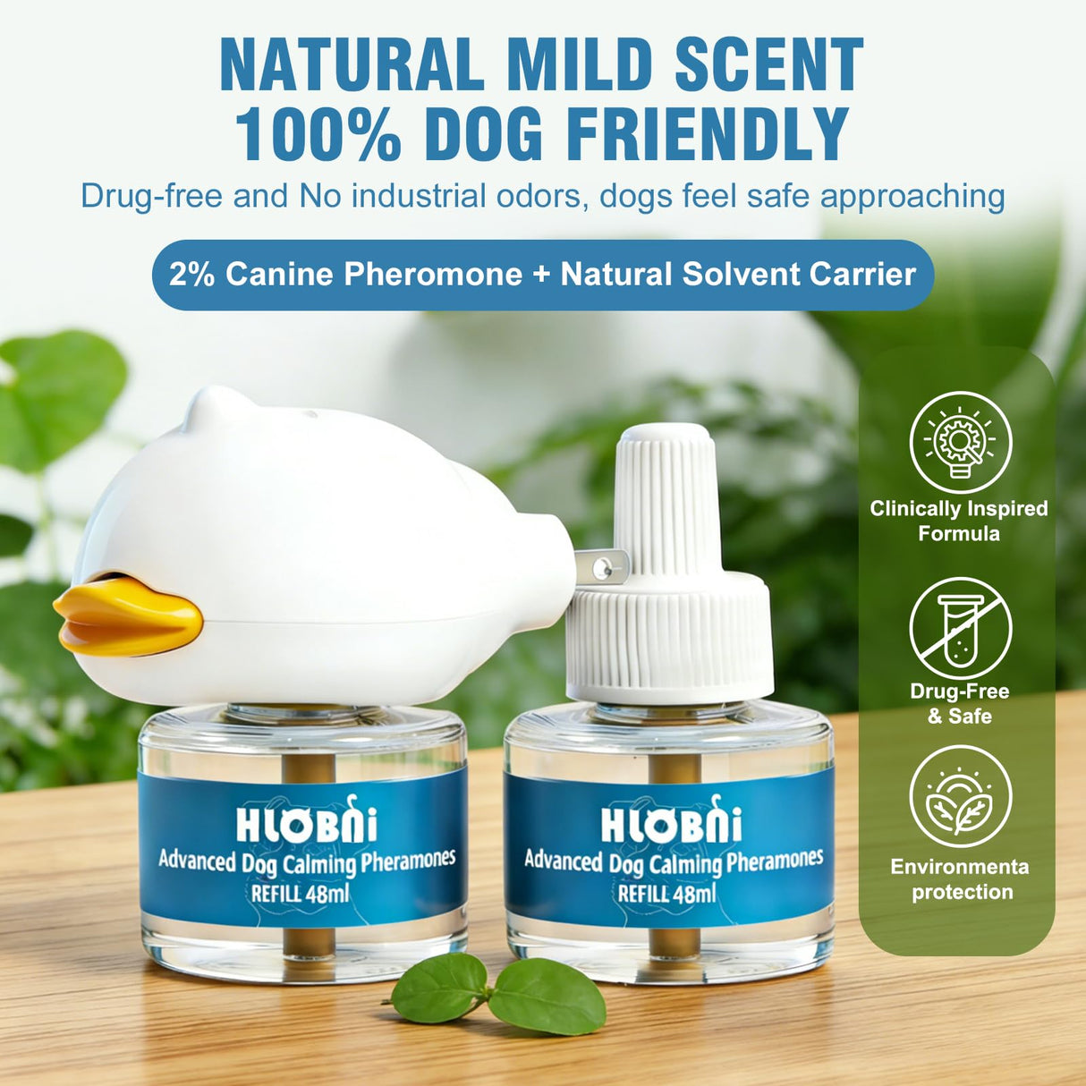 Dog Calming Diffuser – 2-Pack Dog Pheromone Calming Diffuser Kit for Stress, Anxiety, Barking & Destructive Behavior Relief, Perfect for Separation Anxiety & Aggression (Blue, 2 Count (Pack of 1))