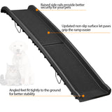 JupiterForce Folding Dog Ramp for Car, Non-Slip Pet Ramp with High Traction Surface, Portable & Lightweight Dog Ramps for SUV, Truck & Bed, Supports Large & Small Dogs