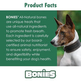 Bonies Natural Skin & Coat Formula Medium-Sized Single Bone - Promote Silky Coat & Healthy Skin, Healthy Teeth & Fresh Breath, Low Calories - Chicken Flavor, [Medium Dogs], 8 Bones