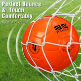 Shappy 2 Pcs Operation Christmas Soccer Balls Bulk with Pump, Mesh Bag Official Size 3 4 5 Indoor Outdoor Soccer Ball for Game Practice Training Sport Soft Soccer Gift for Child Adult(Size 3,Orange)