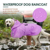 Kuoser Dog Raincoat, Waterproof Dog Rain Jacket with Clear Hooded Double Layer, Lightweight Reflective Dogs Rain Coat with Adjustable Belly Strap, Rain Coats for Medium Dogs Outdoor Wear, Pink M