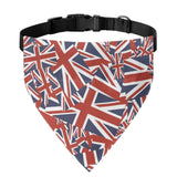 KEIAHUAN Summer Triangle Dog Bandana - British Flag Washable Adjustable Collar Bandanas Kerchief Pet Costume Accessories for Small, Medium & Large Dogs & Cats