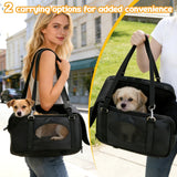 BABORUI Center Console Dog Car Seat, 3-in-1 Portable Pet Carrier, Cat Car Seat with Zipper Fold Storage, Travel Ride Companion for Cats