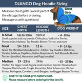 DJANGO Dog Hoodie – Warm Winter Dog Sweater & Fully Lined, Cozy Sweatshirt for Small & Medium Dogs, Dachshunds – Soft, Stretchy, Puppy Hoodie with Leash Portal, Elastic Waistband – Quartz Pink, Small