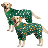 Vehomy 2-Pack St.Patrick's Day Dog Pajamas Clover Rainbow Pet Jumpsuits Puppy Pjs Lucky Shamrock Dog Onesie St Patricks Dog Jammies Costume Outfit Clothes for Small Medium Large Dogs XXL