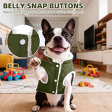 PUPTECK Dog Winter Coat, Warm Fleece Pet Jacket with Harness Built in, Water Resistant Windproof Collar Dog Puffer Vest, Doggy Snowsuits for Small Medium Dogs Cold Weather Apparel Outdoor, Green S