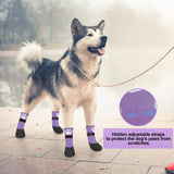BEAUTYZOO Anti Slip Dog Socks Boots, Dog Shoes for Hot/Cold Pavement Snow Rain Days,Waterproof Grip Dog Booties Paw Protector for Hardwood Floor, Prevent Licking for Small Medium Large Senior Old Dogs