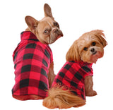 Kama Bridal 3 Pack Dog Coat - Spring, Autumn, Winter - Fleece Vest for Cats & Small/Medium Dogs - Red, Pink, Purple Plaid (L)