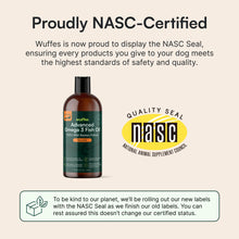 Load image into Gallery viewer, Wuffes Advanced Omega 3 Fish Oil for Dogs, Natural EPA &amp; DHA Fatty Acids, Supports Healthy Skin and Coat, Joint Nutrition, Digestion &amp; Immune System - 100% Pure Wild Alaskan Fish Oil, 16 Oz
