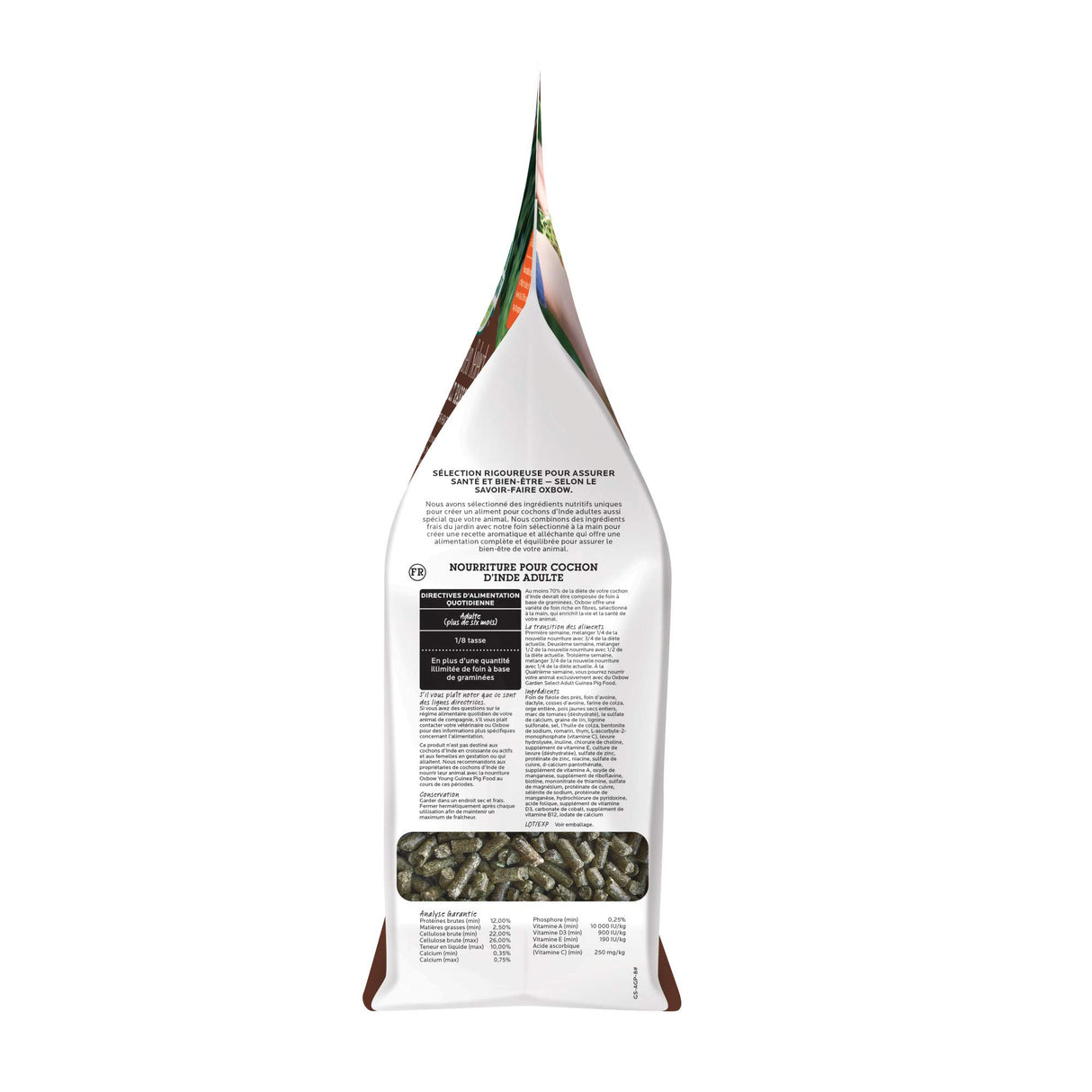 Oxbow Garden Select Guinea Pig Food, Adult, Made with Oxbow Timothy Hay for Guinea Pig, Pet Food Pellets with Vitamin C, Non-GMO, Small Animal Pet Products, Made in USA, High Fiber, 8 lb. Bag
