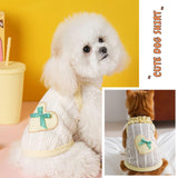 2PCS Breathable Cotton Dog Shirt with Heart and Bow Decoration, Pet Shirt for Small Dog and Cat, Puppy Clothes for Chihuahuas, Dachshunds and Yorkies, Summer Pet Outfit for Girls(2PCS A,XS)