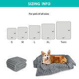 ZAKAPAWS Waterproof Dog Blanket for Bed, Luxury Plush Washable Large Dogs Blankets for Furniture Protection, Super Soft Calming Pet Blanket for Indoors (Grey, 30"x40")
