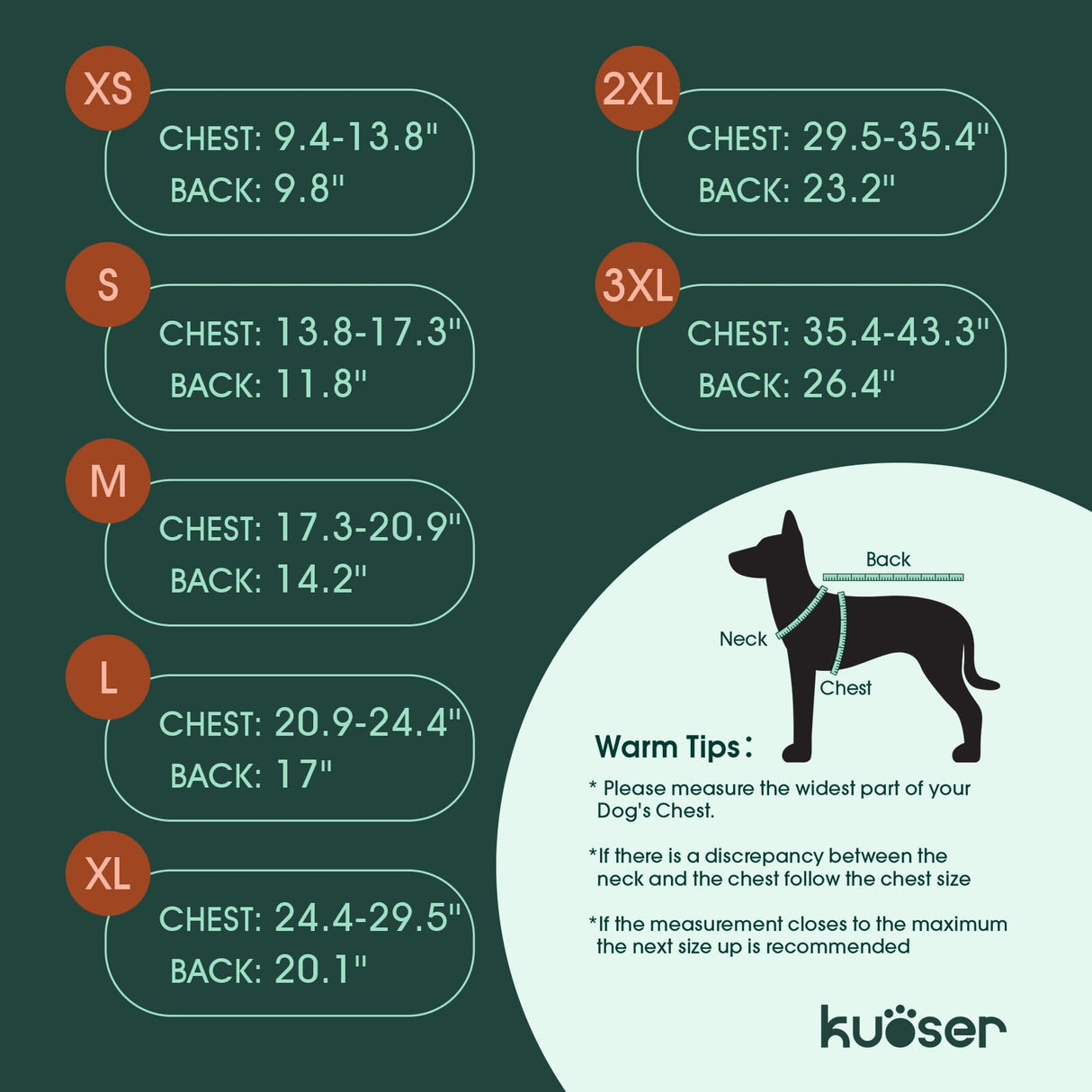 Kuoser Dog Winter Coat, Reversible Dog Jacket, Warm Doggie Coat British Style Puppy Cold Weather Vest, Windproof Pet Clothes Vest for Small Dogs, Blue S