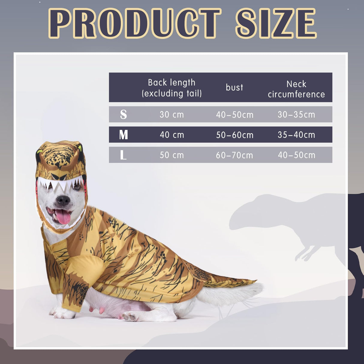 Huhumy T. Rex Dog Costume Dinosaur Dog Costume Halloween Dino Pet Clothes for Pet Cat Halloween Party Cosplay Events Photo Props, Medium