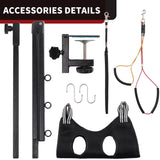 Phenfor Dog Grooming Table Arm with Hammock - Adjustable Height, Pet Grooming Hammock, No Sit Haunch Holders, Loop Noose Heavy-Duty Clamp (Black)