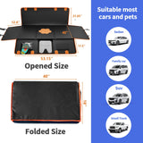 PREWERK Back Seat Cover for Dogs,Upgraded PU Leather Dog Car Cover for Back Seat with Hard Bottom Holds 400lbs,Waterproof Seat Protector Dog Hammock for Car, Universal Fits SUV Small Truck