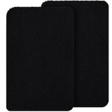 OLANLY Dog Door Mat Set 2-Piece 36x24, Absorbs Moisture and Dirt, Absorbent Non-Slip Washable Doormat, Quick Dry Chenille Mud Mat for Dogs, Entry Indoor Entryway Carpet for Inside Floor, Black