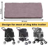 Pet Stroller Pad for Small Medium Dogs, Ultra Soft Cat Dog Stroller Mattress Mat 21"X12" Folding Removable Pet Carrier Strolling Cart Pad Cushion, Pink