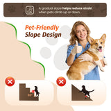 Dog Stairs for Small & Medium Dogs, 5-Step Dog Steps for Bed & Couch, High-Density Foam Pet Stairs for High Beds, Non-Slip Indoor Pet Ramp, Washable Cover, Fits Beds up to 22.6", Grey