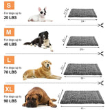 2 Pack Washable Dog Bed for Large Medium Small Dogs, Deluxe Plush Dog Crate Mat with Anti-Slip, Washable Orthopedic Durable Kennel Pad for Pet Sleeping Puppy(Dark Grey, 24"*17.5"*1.5")