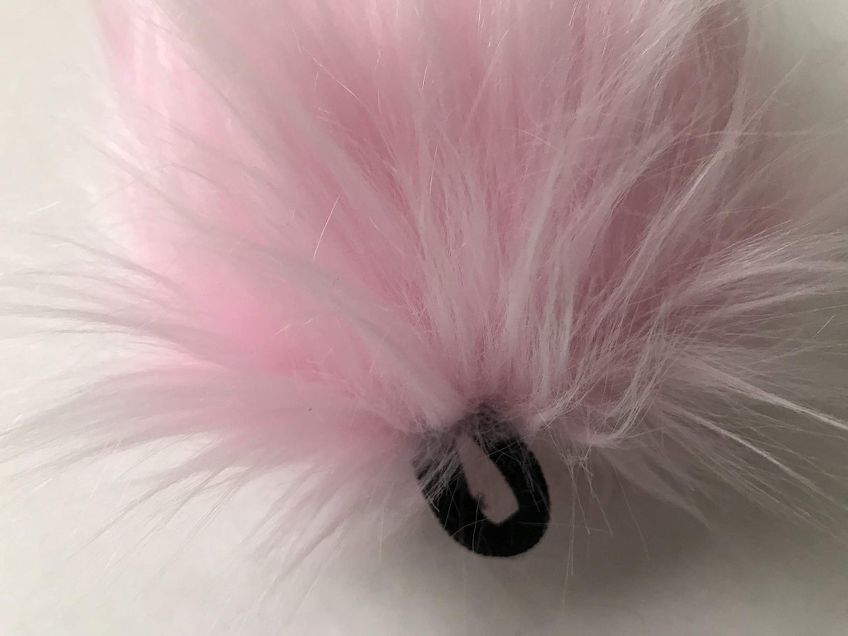 Bianna Creations Long Faux Fur Animal Luxury Tail, Cosplay Fursuit Fursona,Costume Dress Up Pet Play Furry Accessory (30", Baby Pink)
