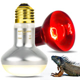 REPTI ZOO 75W Reptile Heat Lamp Bulb, 2PCS Day & Night Basking Spot Light Combo Pack Includes Infrared Heat Lamp and UVA Daylight Heating Lamp Basking Light