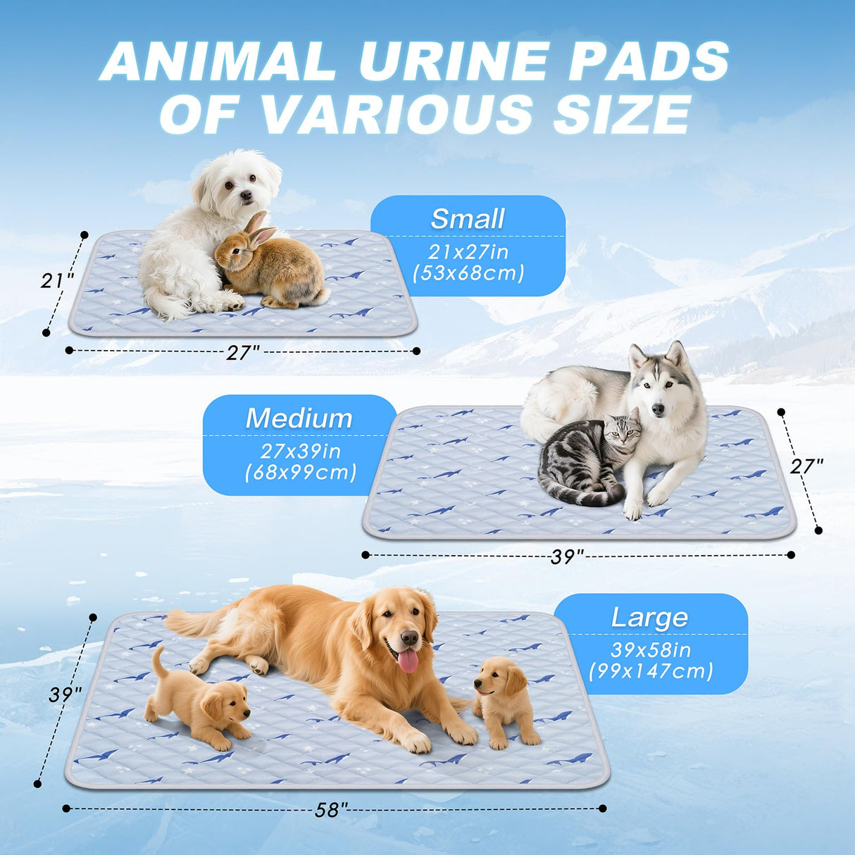 Velvopet Dog Cooling Mat, Cooling Mat for Dogs, Breathable Dog Bed with Non-Slip Design, Portable & Washable Pet Pad for Indoor, Outdoor, Crate, Summer Cat Bed, Cool Pet Pad, Gel-Free, 39"x58"