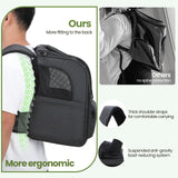 Pecute Cat Backpack Carrier, 30% Energy Saving Breathable Pet Backpack, Foldable Ergonomic Travel Carrier for Cats and Small Dogs, Ideal for Hiking, Outdoor Trips & Vet Visits