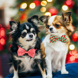 Segarty Christmas Dog Bow Ties,90 Bow Ties for Dogs, Adjustable Small Medium Dog Bowties Large Puppy Bowtie Neck Bows Bulk Assorted Grooming Accessories Birthday Wedding Party Holiday Festival