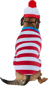 Where's Waldo: Waldo Pet Costume for for Dogs or Cats by Rubies, Medium