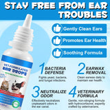 Dog & Cat Ear Infection Treatment Drop with 1% Hydrocortisone for Dog Yeast Ear Infections, Soothes Itchy Ears, Prevents Infections, Safe for Puppies, Adult, Ear Drops for Dogs & Cats 2 fl oz.