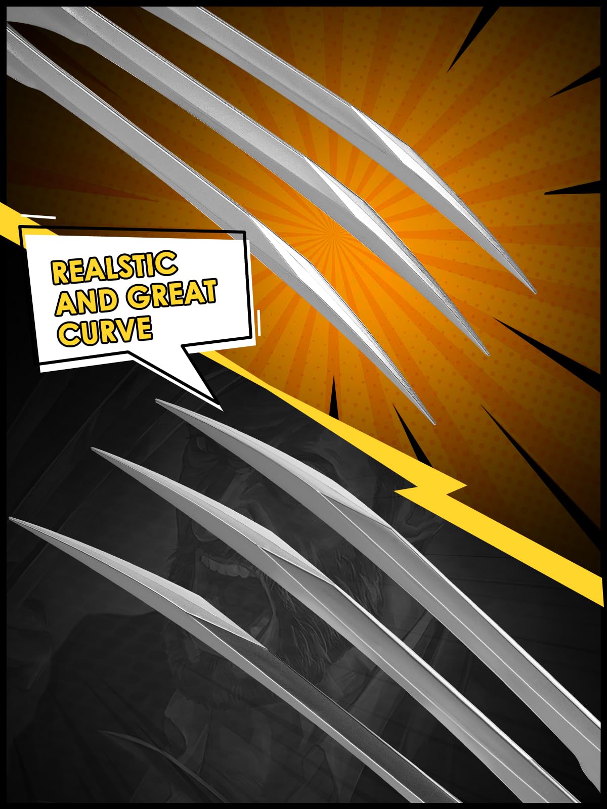 Claws for Wolverine Cosplay Costume: Halloween Accessories - Plastic Anti-Break Claws (2 Claws)