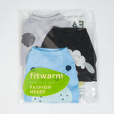 Fitwarm 3 Pack Hippo Sheep Koala Dog Shirt, Summer Clothes for Small Dogs Boy Girls, Funny Pet Outfit, Black, White, Gray, Blue, XS