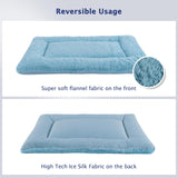 Vetasac Dog Bed Mat, Crate Pad Reversible,Soft Kennel Pad, Washable Dog Crate Mat (Cool and Warm),Pet Sleeping Mattress for Small Medium Dogs XB009 (42''x28'',Blue)
