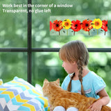 Fly Window Trap Fly Paper Sticky Strips Fly Trap Clear Tape Window Fly Traps Fly Catcher Clear Windows Trap for House Fruit Fly Sticky Traps Indoor & Outdoor Non Toxic (70PCS)