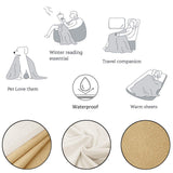 Ameritex Pet Bed Blanket Reversible 100% Waterproof Velvet Super Soft for Sofa and Bed (82x82 Inches, Cream+Sand)