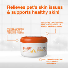 Load image into Gallery viewer, Douxo S3 Pyo Pads, Contains 3% Chlorhexidine &amp; 0.5% Ophytrium, Antiseptic &amp; Hydrating, For Bacterial or Yeast Skin Infections, For Dogs and Cats, 30 Pads
