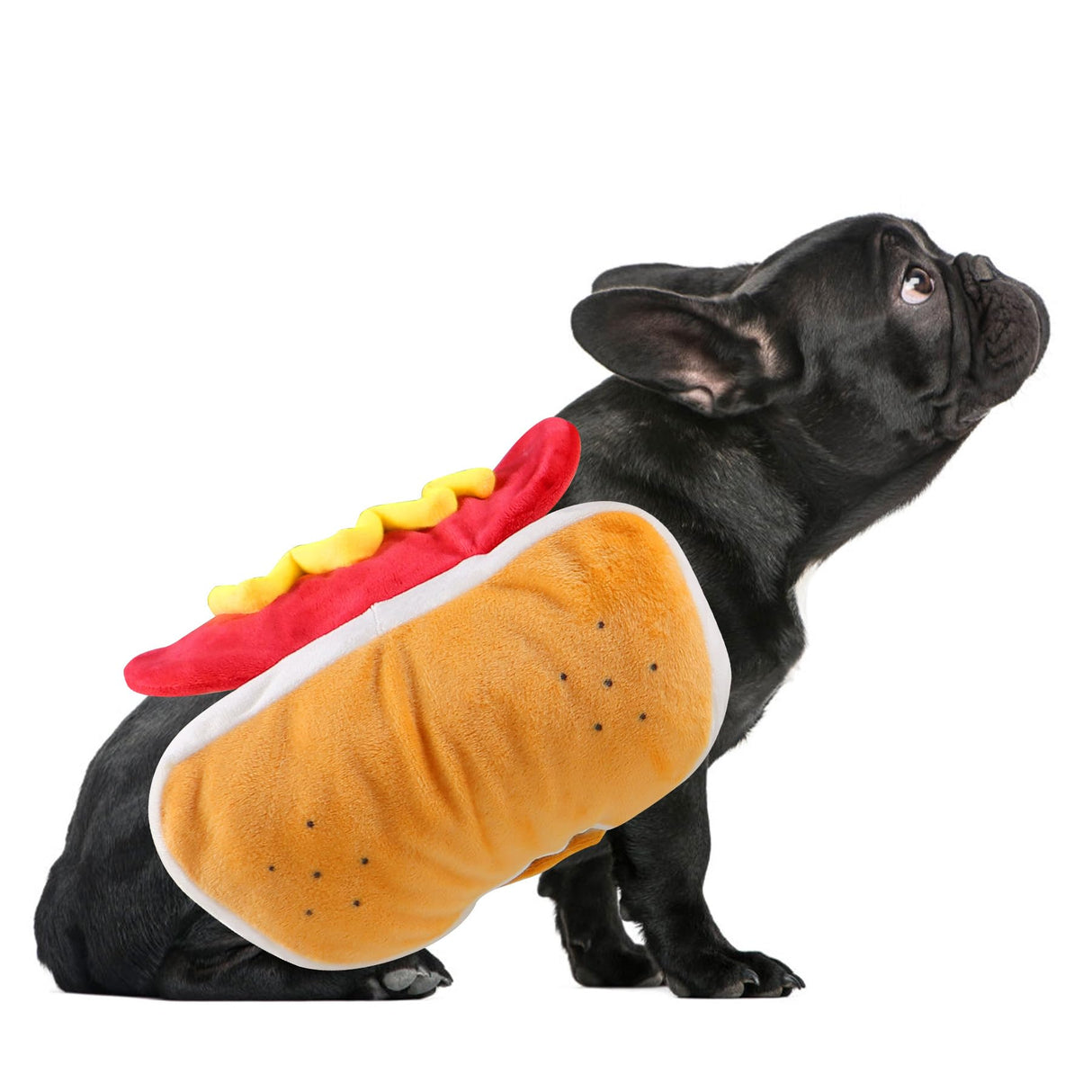 GOYOSWA Dog Hot Dog Costume, Dog Halloween Costumes Funny Pet Hot Dog Costume for XS Small Medium Dogs Cats Pets (Large)