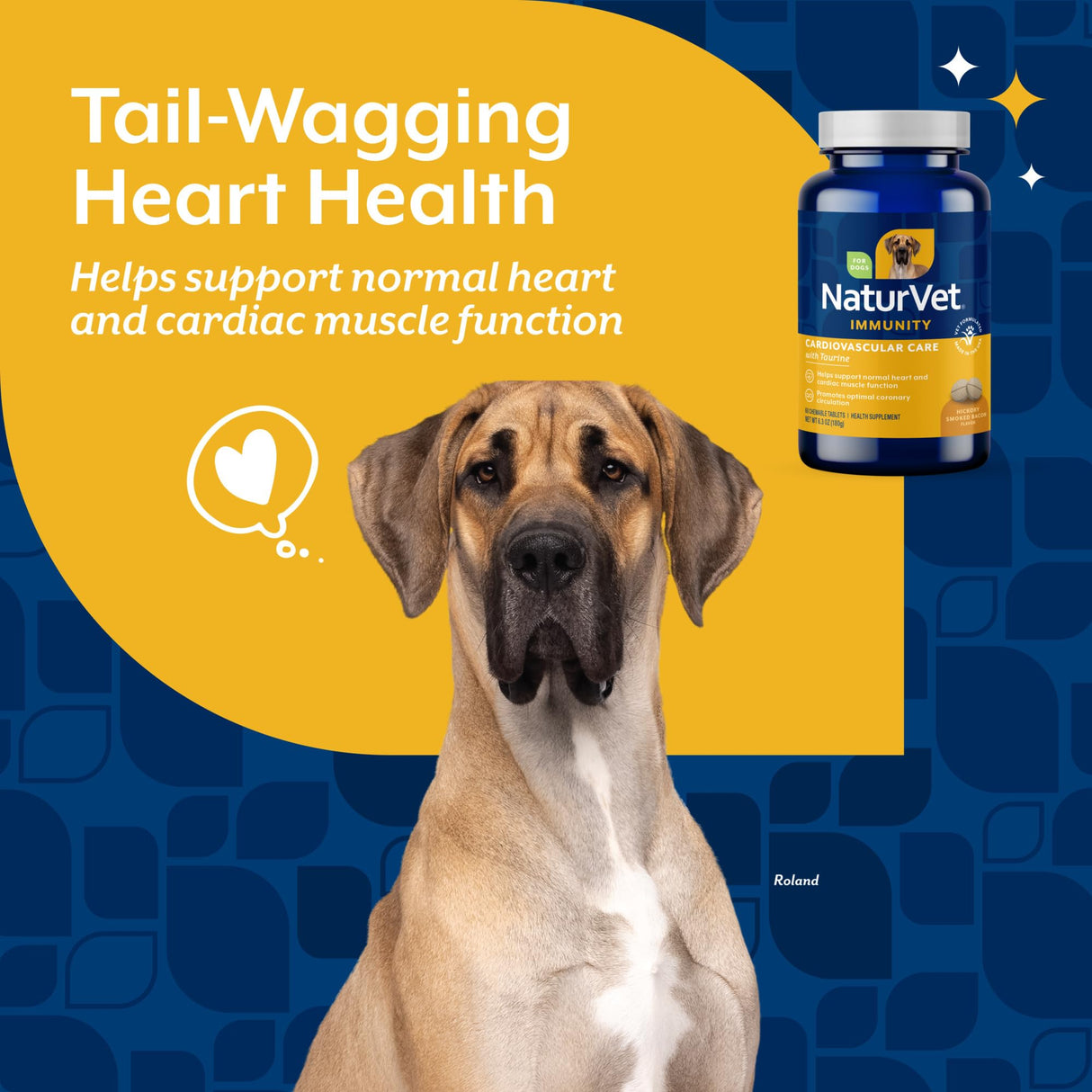 NaturVet Cardiovascular Support Dog Supplement Plus Taurine – Helps Support Dog Heart and Cardiovascular Systems – Includes Antioxidants, Magnesium, Hawthorn, L-Carnitine – 60 Ct.