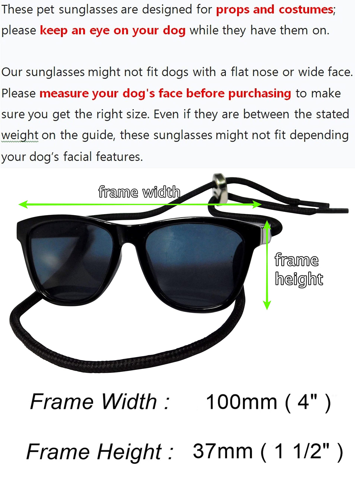 G014 Dog Cat Pet 80s Sunglasses Goggles for Small Breeds up to 15lbs (2-Pack Black+ Clear-Rainbow Mirror)