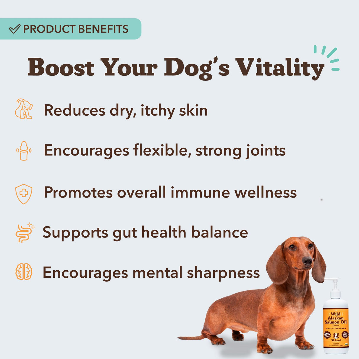 Natural Dog Company Wild Alaskan Salmon Oil Formula with Omega 3, Fish Oil for Dogs Supplement, Skin & Coat Dog Oil, Itchy Relief, Immune Support for Joints & Heart, Food Topper, 32 oz