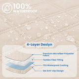 CYCMACO Waterproof Dog Blanket, Non-Slip Soft Pet Bed Cover, Couch Cover for Dogs Washable, Protects Sofa, Furniture, Crate, Car, Tear Resistant Leakproof Pet Blanket (30x53 Inch, Beige)