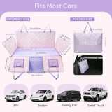 Back Seat Extender for Dogs Hard Bottom, Dog Car Seat Cover for Back Seat Holds 420lbs, Sturdy Backseat Dog Platform for Large Breed Dogs, 600D Oxford & Waterproof Pet Hammock for Cars, SUVs & Trucks