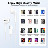 USB C Headphones for iPhone 17 16 15, 2 Pack [Apple MFi Certified] Wired Headphones USB C with Microphone & Remote Control Noise Cancelling for iPhone 17 16 15 Pro Max, Galaxy S26 S25 S24