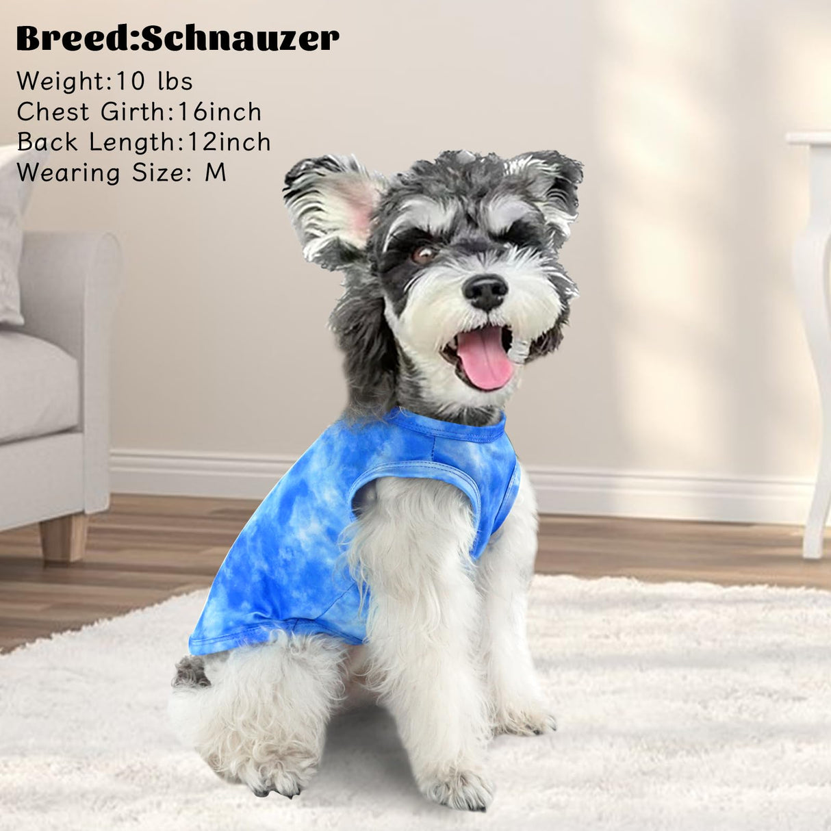 XPUDAC 4 Pack Dog Shirt Tie Dye Lightweight Dog Clothes for Small Dogs Boy Girls Breathable Stretchy Tank Top Vest-X-Large