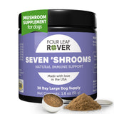Four Leaf Rover Seven Shrooms - Organic Mushroom Supplement for Dogs - Veterinarian Formulated Whole Mushroom Extract