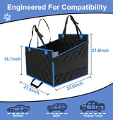 H HOH-Tech Back Seat Extender for Dogs (Black Blue S)
